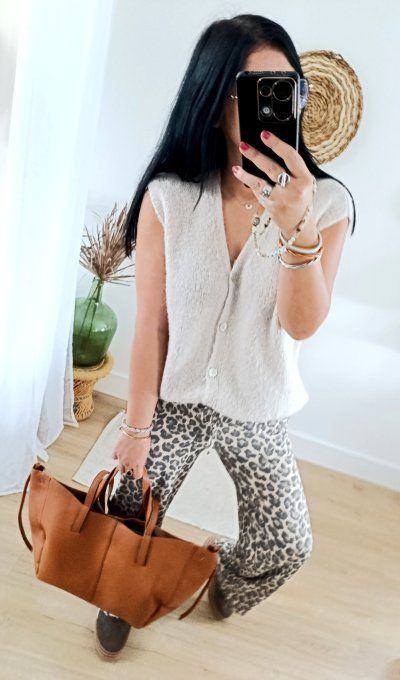 Beau gilet beige 36/44 15 % laine d'alpaga