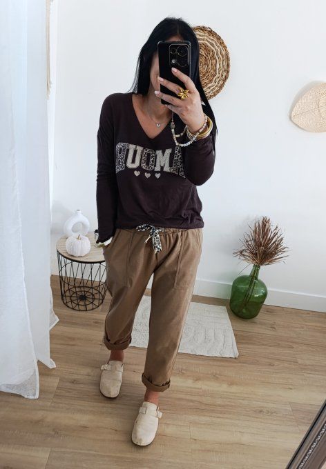 Pull col V inscription AMOUR 3 coloris t.u 36/42