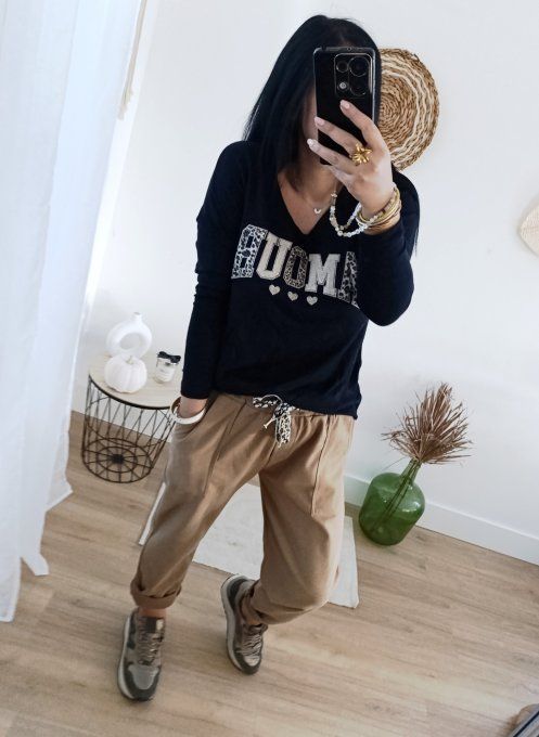 Pantalon coupe jog pour automne hiver 2 coloris t.u 38/44