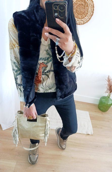 Gilet sans manche fourrure vegan divers coloris et 2 tailles 