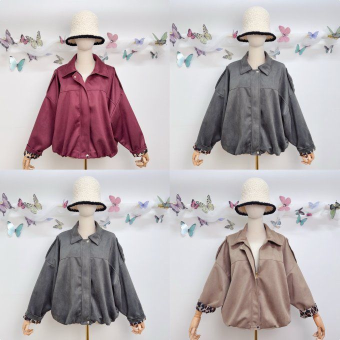 Veste bomber suédine inspi Zara 3 coloris t.u 36/44