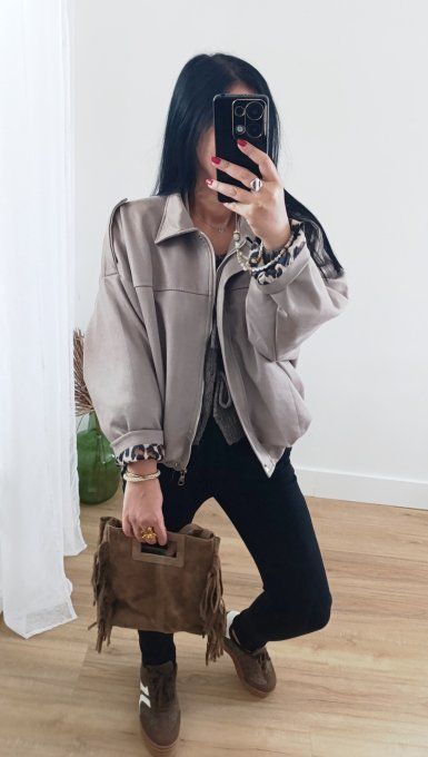 Veste bomber suédine inspi Zara 3 coloris t.u 36/44