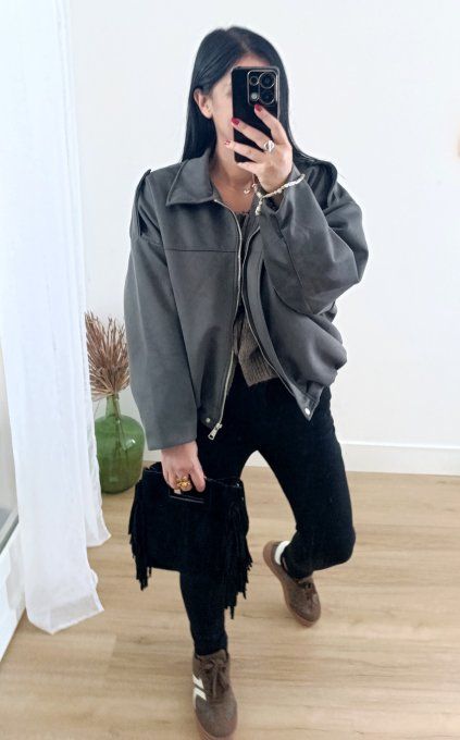 Veste bomber suédine inspi Zara 3 coloris t.u 36/44