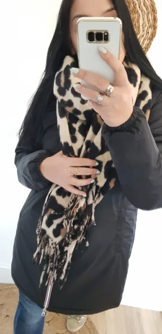 Belle écharpe douce et chaude imprimé animal, léopard tendance