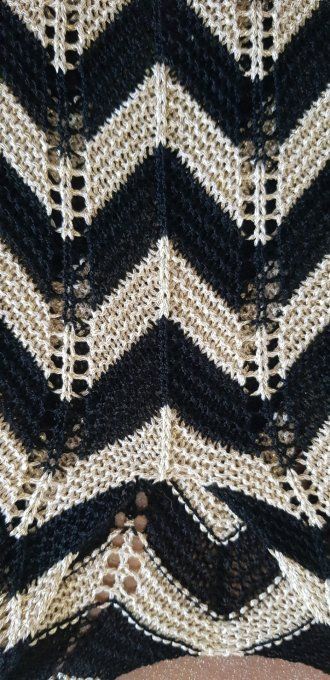 Pull sans manches ziz zag lurex jusqu'au 42.Taille unique 
