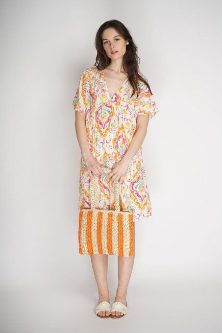 Robe imprimée  t. Unique jusqu'au  46