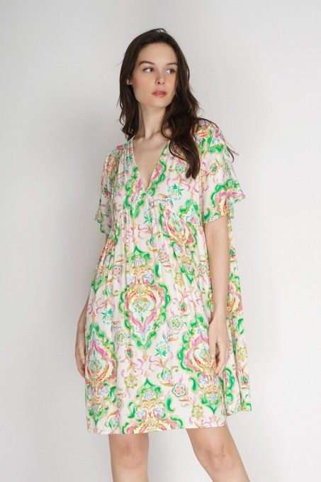 Robe imprimée  t. Unique jusqu'au  46